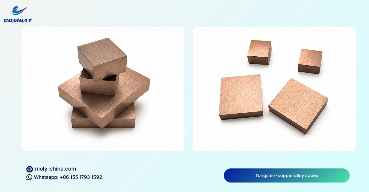 Tungsten-copper alloy cubes